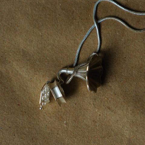 Gramophone Charm with Chain